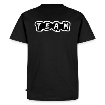 Team Mannschaft - Men's Premium Organic T-Shirt - black - Back - Nico (187cm)