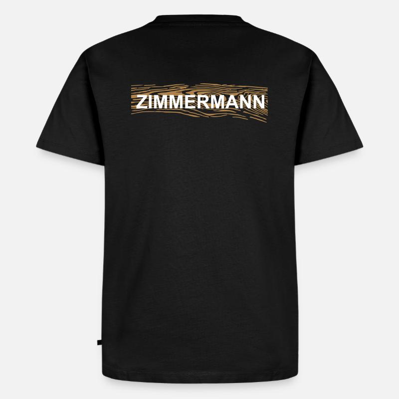 Zimmermann - Männer Premium Bio T-Shirt - Schwarz