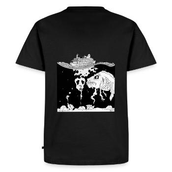 Pas de planète B - T-shirt Premium bio Homme - noir - Dos - Nico (187cm)
