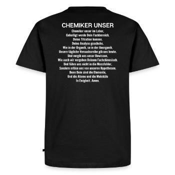 Chimiste Chimiste Chimiste Chimiste Assistant Cadeau - T-shirt Premium bio Homme - noir - Dos - Nico (187cm)