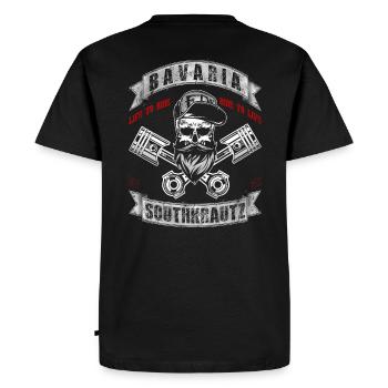 Bavière Southkrautz - ncd-shirts.de - T-shirt Premium bio Homme - noir - Dos - Nico (187cm)