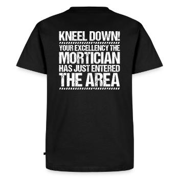 Undertaker Gravedigger Mortician Mortician - Men's Premium Organic T-Shirt - black - Back - Nico (187cm)