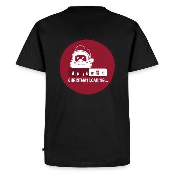 CHRISTMAS IS LOADING - Men's Premium Organic T-Shirt - black - Back - Nico (187cm)