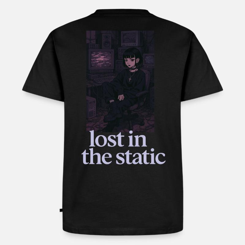 Lost in the Static - Männer Premium Bio T-Shirt - Schwarz