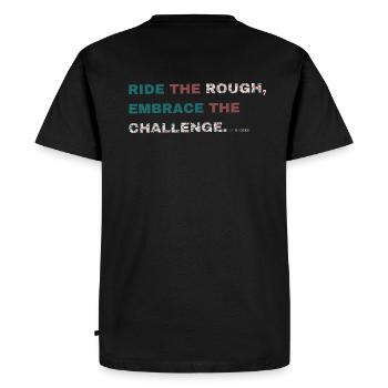 Gravel, Mountain Bike, Passion, Cycling - Men's Premium Organic T-Shirt - black - Back - Nico (187cm)