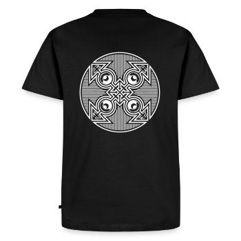 Tekno 23 arrow speaker - Men's Premium Organic T-Shirt - black - Back - Nico (187cm)