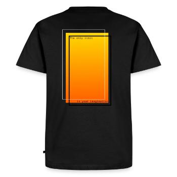 Idée cadeau de design moderne simple et chaleureux - T-shirt Premium bio Homme - noir - Dos - Nico (187cm)