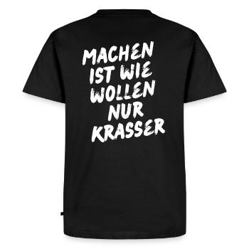 Faire est comme vouloir, seulement plus flagrant - motivation - T-shirt Premium bio Homme - noir - Dos - Nico (187cm)