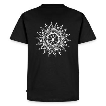 Mandala Fractals - Men's Premium Organic T-Shirt - black - Back - Nico (187cm)