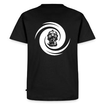 Masque à gaz - Freetekno - T-shirt Premium bio Homme - noir - Dos - Nico (187cm)