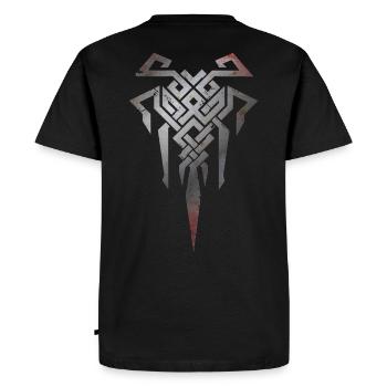 Nœud celtique Signe de symbole de croix viking - T-shirt Premium bio Homme - noir - Dos - Nico (187cm)