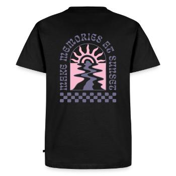 Créez des souvenirs au coucher du soleil Retro Sonnenuntergang - T-shirt Premium bio Homme - noir - Dos - Nico (187cm)