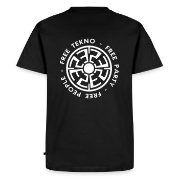 tekno gratuit Noctambules gratuit - T-shirt Premium bio Homme - noir - Dos - Nico (187cm)