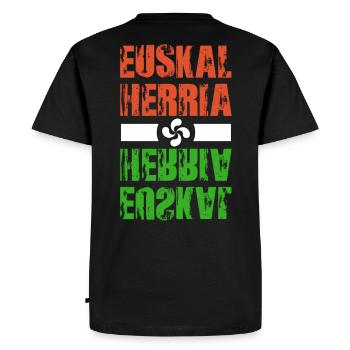 EH (Basque country) - Men's Premium Organic T-Shirt - black - Back - Nico (187cm)