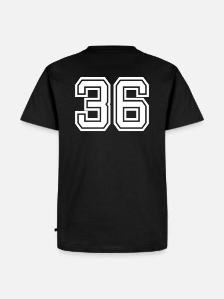 36 - Männer Premium Bio T-Shirt - Schwarz