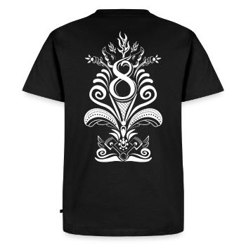 Kurbits V8 No :2 - blanc - T-shirt Premium bio Homme - noir - Dos - Nico (187cm)