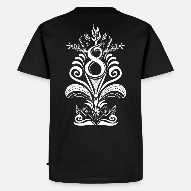 Kurbits V8 No:2 - weiß - Männer Premium Bio T-Shirt - Schwarz