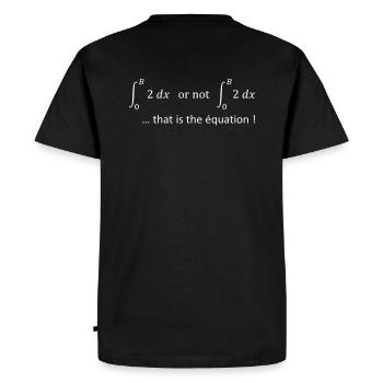 to_be_or_not_to_be_humour_maths - T-shirt Premium bio Homme - noir - Dos - Nico (187cm)