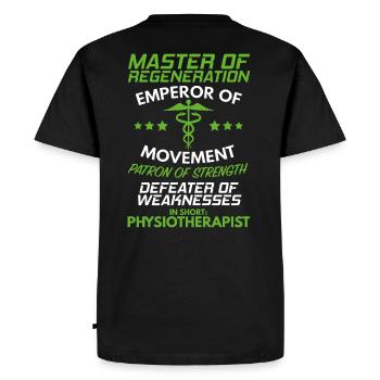 Physiothérapeute physiothérapeute physiothérapeute - T-shirt Premium bio Homme - noir - Dos - Nico (187cm)