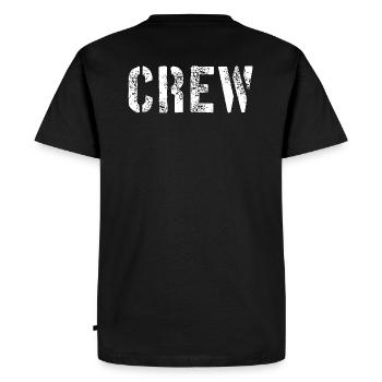 Crew Retro Look Sailing Seamanship - Men's Premium Organic T-Shirt - black - Back - Nico (187cm)
