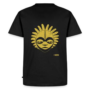Yaoundé - Yellow - T-shirt Premium bio Homme - noir - Dos - Nico (187cm)