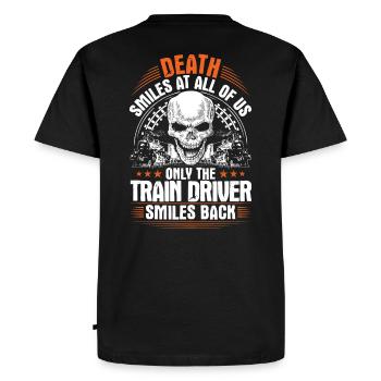 Train driver, train driver, train driver - Men's Premium Organic T-Shirt - black - Back - Nico (187cm)