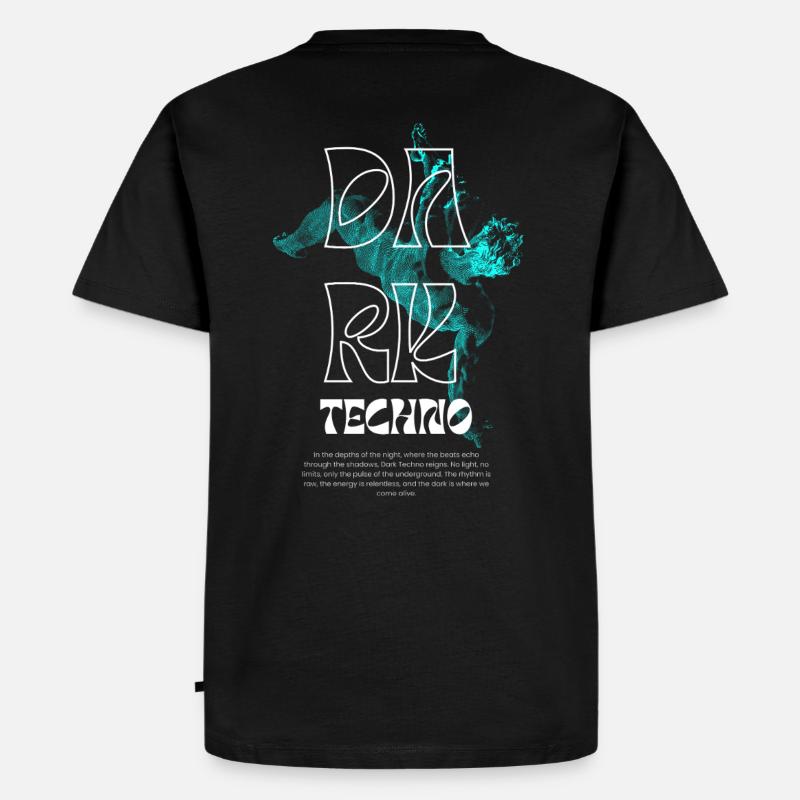 Techno sombre - T-shirt Premium bio Homme - noir