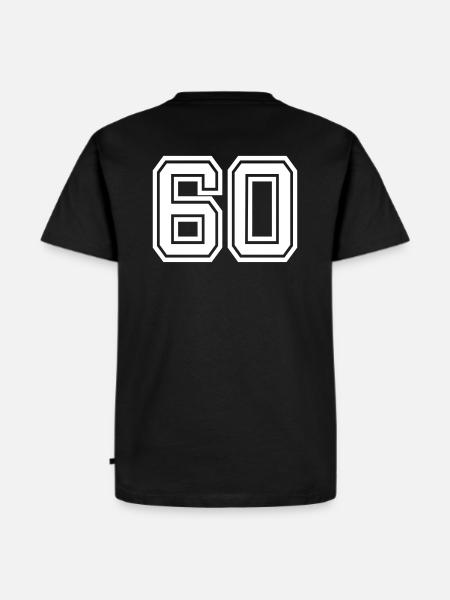 60 - Männer Premium Bio T-Shirt - Schwarz