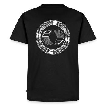 Tekno 23 ronde - T-shirt Premium bio Homme - noir - Dos - Nico (187cm)
