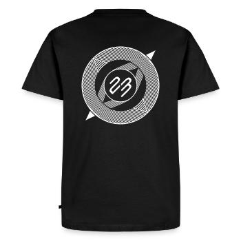 Tekno 23 - T-shirt Premium bio Homme - noir - Dos - Nico (187cm)