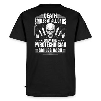 Pyrotechnicien Feux d’artifice Pyrotechnie Pyrotechnicien - T-shirt Premium bio Homme - noir - Dos - Nico (187cm)
