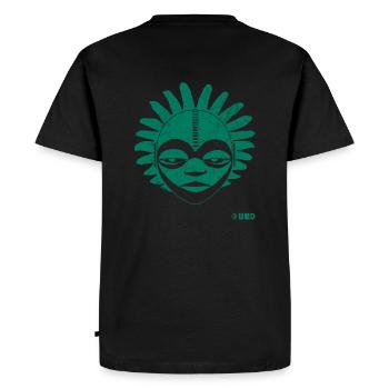 Yaoundé - Green - T-shirt Premium bio Homme - noir - Dos - Nico (187cm)
