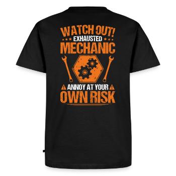 Mechanic mechanic mechanics screwdriver - Men's Premium Organic T-Shirt - black - Back - Nico (187cm)