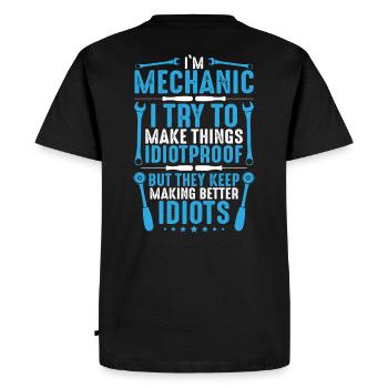 Mechanic Mechanic Mechanic Screwdriver - Men's Premium Organic T-Shirt - black - Back - Nico (187cm)