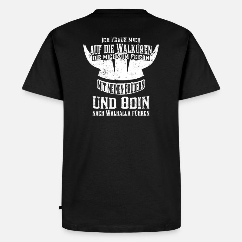AUF NACH WALHALLA - Männer Premium Bio T-Shirt - Schwarz