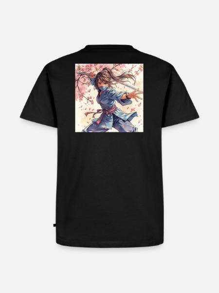 Flower Blade Ninja in Kimono - Men's Premium Organic T-Shirt - black