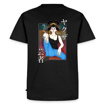 Geisha yakuza dans le canapé - T-shirt Premium bio Homme - noir - Dos - Nico (187cm)