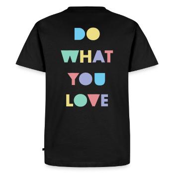 Faites ce que vous aimez - T-shirt Premium bio Homme - noir - Dos - Nico (187cm)