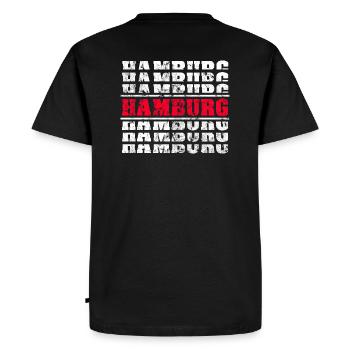 Hamburg Fan Design Port côtier du nord de l’Allemagne - T-shirt Premium bio Homme - noir - Dos - Nico (187cm)