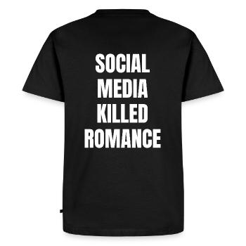 New Social Media Killed Romance - Men's Premium Organic T-Shirt - black - Back - Nico (187cm)
