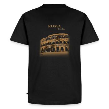 Latin locution rome colisé leewarddesign - Men's Premium Organic T-Shirt - black - Back - Nico (187cm)