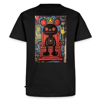 Roi de la mauvaise humeur - T-shirt Premium bio Homme - noir - Dos - Nico (187cm)