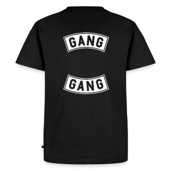 Bannières de gang - T-shirt Premium bio Homme - noir - Dos - Nico (187cm)