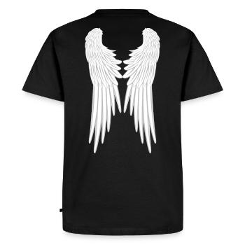 Angel Wings Angel Wings Guardian Angel Angel Wings - Men's Premium Organic T-Shirt - black - Back - Nico (187cm)