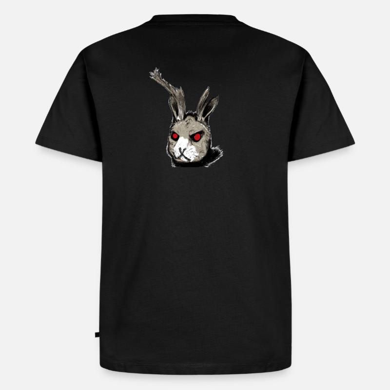 Cursedrabbit1back - Männer Premium Bio T-Shirt - Schwarz