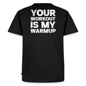Gym Fitness Workout Warmup Fitnessstudio - Men's Premium Organic T-Shirt - black - Back - Nico (187cm)