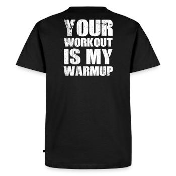 Gym Fitness Workout Warmup Fitnessstudio - Men's Premium Organic T-Shirt - black - Back - Nico (187cm)