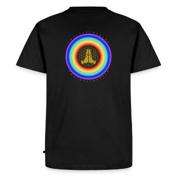 You Live/Love Forever 369 - Men's Premium Organic T-Shirt - black - Back - Nico (187cm)