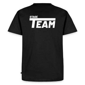 stage team theater band Spotlight - Men's Premium Organic T-Shirt - black - Back - Nico (187cm)
