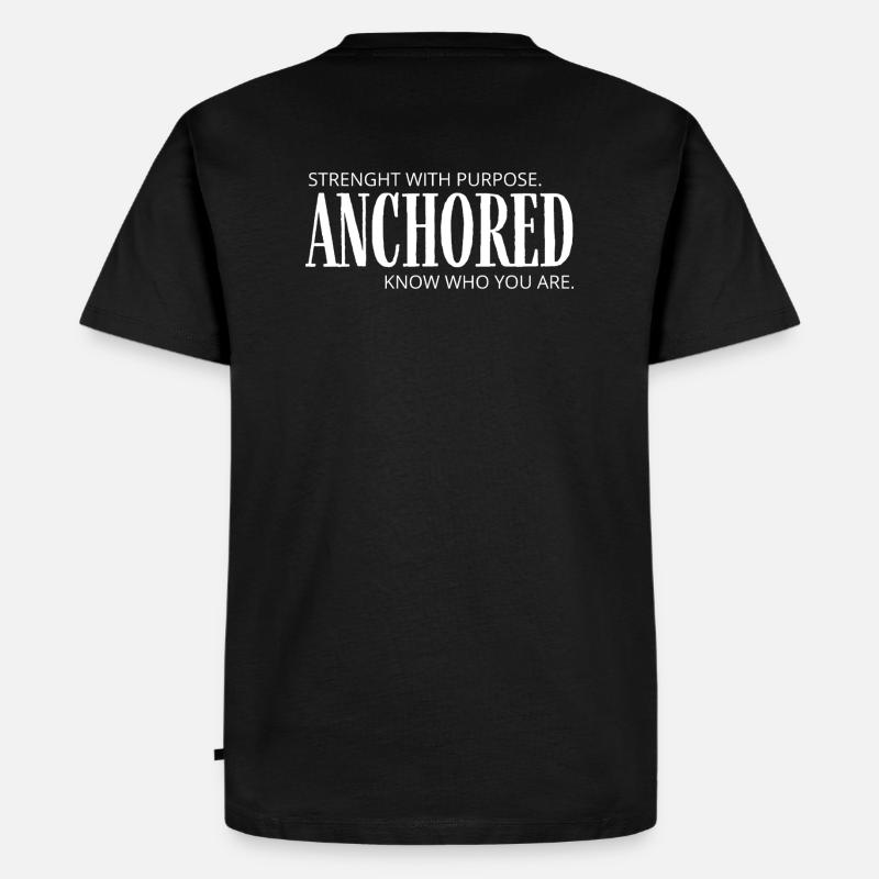 VERANKERT - Männer Premium Bio T-Shirt - Schwarz